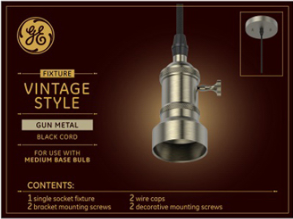 GE LED Vintage Style Bulb: Gun Metal