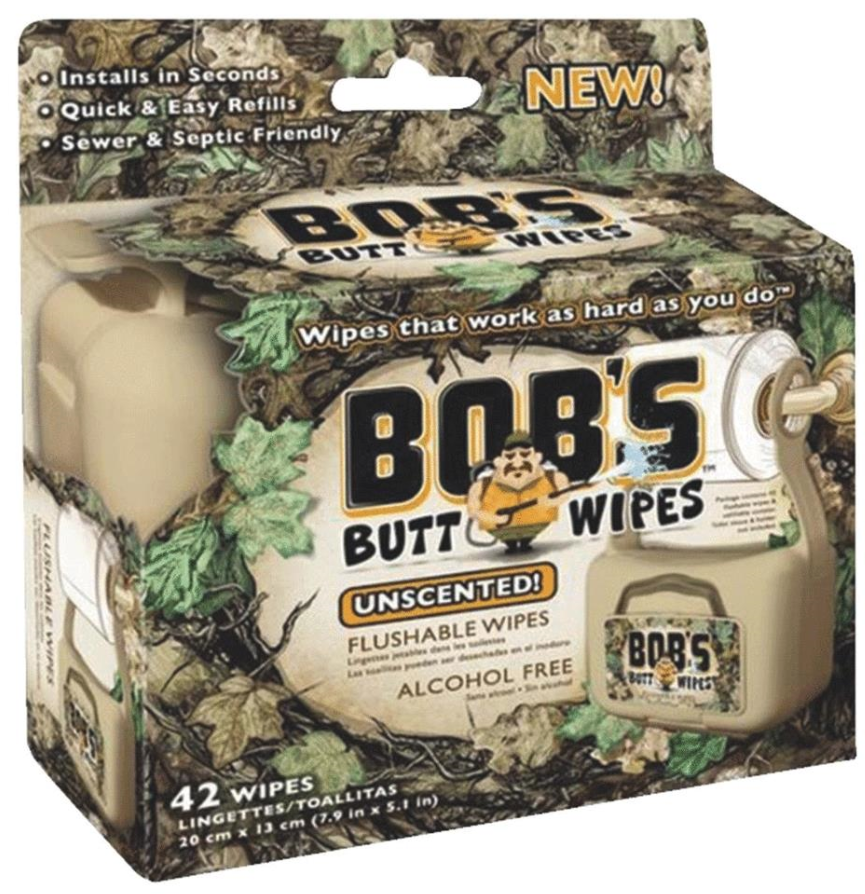 Bob's Butt Wipes with Tan Canister & 42-ct. Wipes